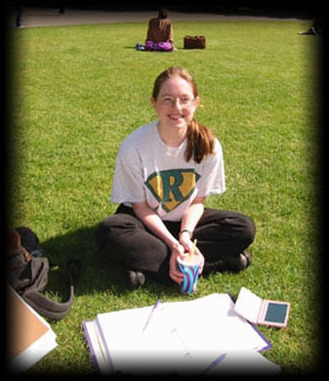 Jen, HUB Lawn, Second Senior Year of College