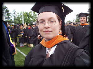 Jen, Masters Degree Graduation, June 2005